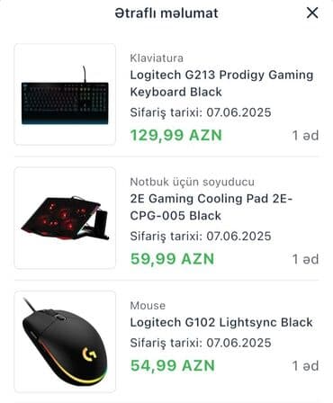 mikro naushnik: Qaming aksesuarları dəsti - Logitech klaviatura – tam ölçülü, rəqəm — 6