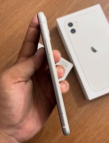 apple klaviatura: IPhone 11, 64 GB, Ağ, Zəmanət, Simsiz şarj, Face ID — 3