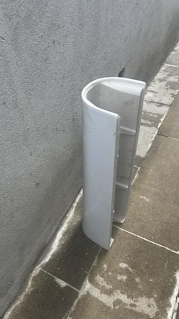 ucuz samavarlar: Divar tipli vannaya üçün keramika əl-üz yuyan lavabosu və pedastal - — 2