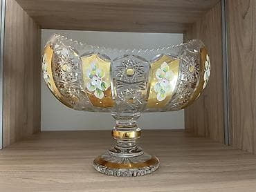 Klassik üslublu büllur meyvə/qəlyanaltı qabı (ayaqlı) - Material