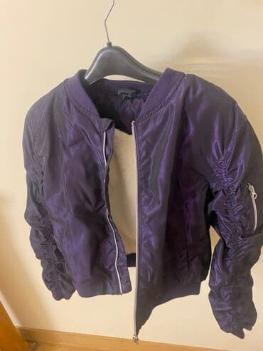 həkim qız şəkilləri: Bənövşəyi rəngli 8-10 yaş uşağ üçün qısa rahat və isti bomber (158-161 — 1