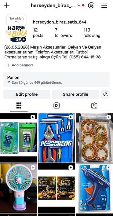 qizil saatlar instagram: Məhsul: İnstagram səhifəsi – “herseyden_biraz_satis_644” profili üzrə — 1
