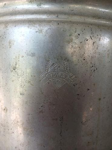 samovar tula: Antik kömürlə işləyən samovar tutumu 7 litr - Material: pirinç/metal — 2