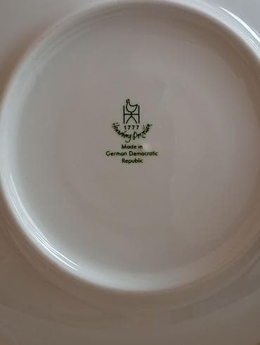 Çay dəsti, rəng - Ağ, Farfor, 12 nəfərlik, Almaniya — 3