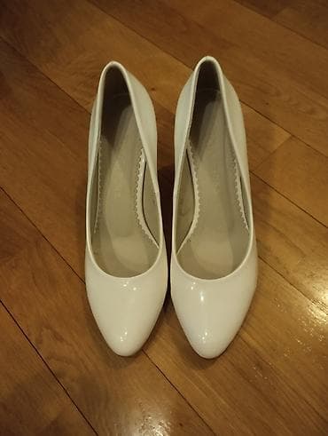 белые сандалии: Туфли, Размер: 37, цвет - Белый, Новый — 1