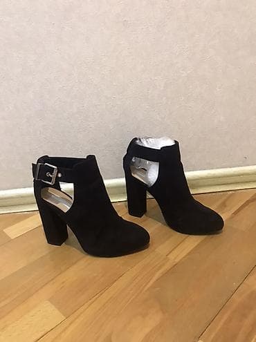 kajila bot: Orijinal Bershka qadın ayaqqabısı – qalın hündur dabanlı, açıq yan — 2