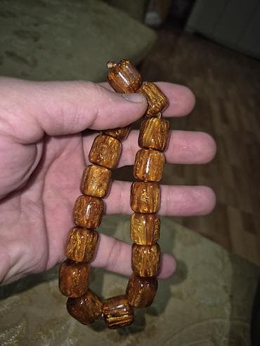 kehraba tesbeh satisi: Təsbeh / Bilərzik – qəhvəyi-qızılı naxışlı muncuqlardan - Material — 5