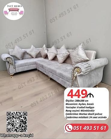 Künc divan, Yeni, Açılan, Bazalı, Parça, Şəhərdaxili pulsuz çatdırılma — 6