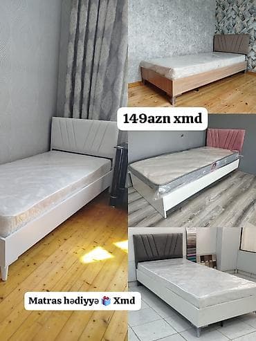 Tək nəfərlik çarpayı – müxtəlif dizayn və rənglər - Müasir başlıqlı