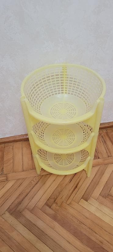 balka: 15 man Qədimidi Plastik 3 mərtəbəli səbət stendi - Material: yüngül — 3