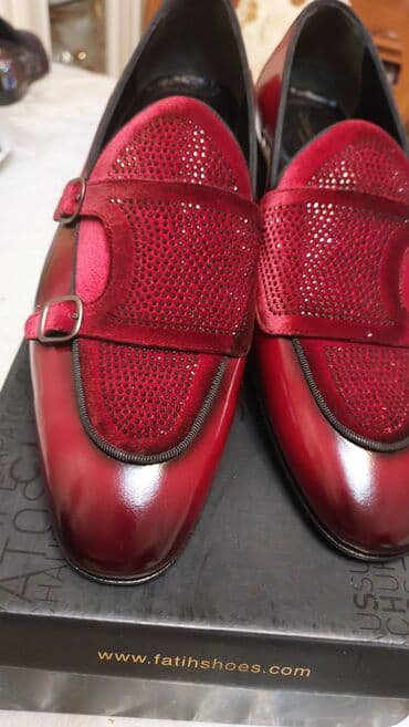 ayaqqabı кожанные: Məhsul: Kişi loafer ayaqqabısı – Fatih Shoes - Rəng: qırmızı-bordo — 2