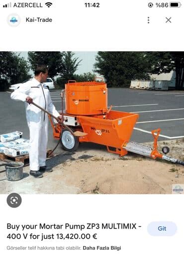 Daş kəsən stanokları: Pompa beton,şkatur və s. Universal qurğu Almaniyanındı. Çox az — 2