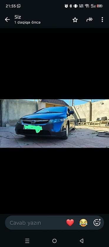 Honda Civic sedan – 8-ci nəsil (təxminən 2006-2011). Rəng: tünd — 1