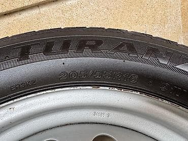 r15 disk teker: 4 ədəd komplekt təkər diski və şin Tayota karolla elantira bu modelere — 9