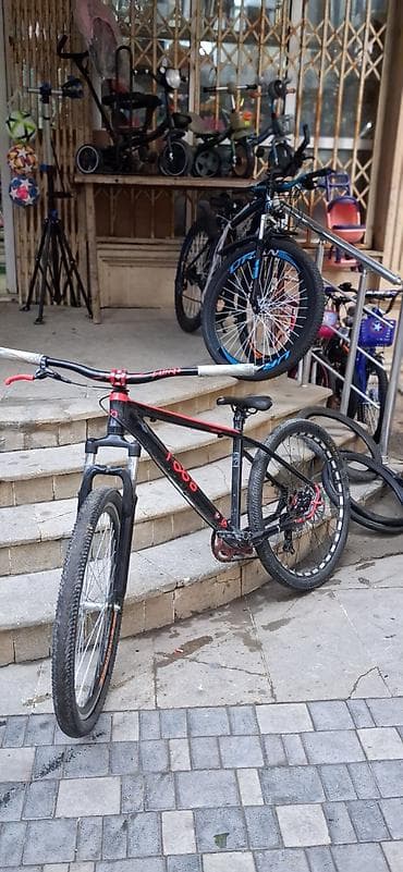 28 velosipet: Dirt/Street tərzli dağ velosipedi - Rəng: qara-qırmızı dizayn - — 3