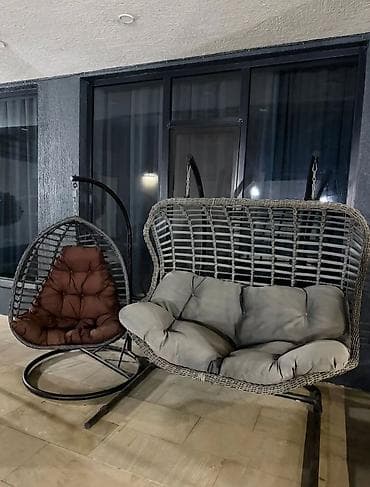 bag evi mebelleri: İşlənmiş, Oturacaq-yelləncək, Zontiksiz, Həsir toxunuşlu — 1