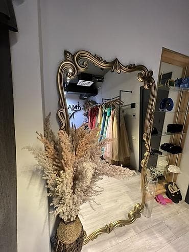 gul dekor: Güzgü Döşəmə üstü, Düzbucaqlı, Dekorativ, Çərçivə ilə — 2