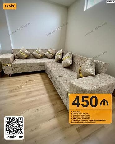 Künc divan - Ölçülər: 280 × 200 sm - Mexanizm: açılan, bazalı - — 1