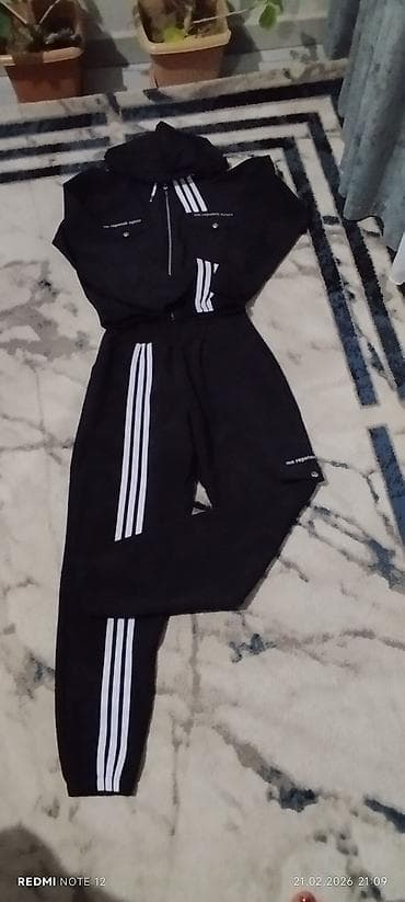 nike şalvar: İdman dəsti, Adidas, M, rəng - Qara — 1