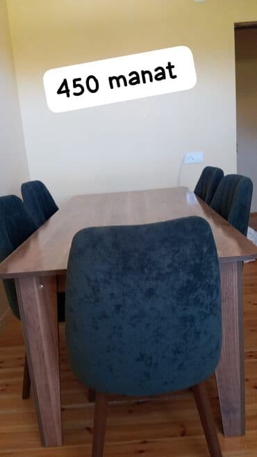 куплю обеденный стол: Для гостиной, Нераскладной, Прямоугольный стол, 6 стульев — 1