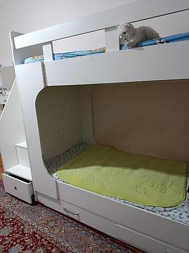 alt üst yataq: Oğlan və qız üçün, Çarpayı, Matrassız, Siyirməli — 4
