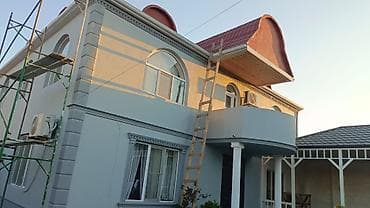 pencere reşotka: Fasad işləri və dekorativ suvaq xidməti - İki mərtəbəli fərdi evlər — 1