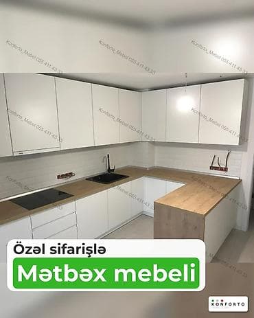 ag masa: Özəl sifarişlə mətbəx mebeli – “Konforto” dizaynı - Layihələndirmə — 1