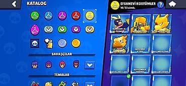 007 first light: Brawl Stars hesabı – zəngin kosmetika və kolleksiya Xüsusiyyətlər: - — 10