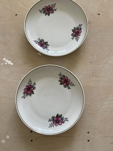 emsan qab qacaq: Boşqablar, 2 ədədli dəst, rəng - Ağ, Keramika — 1