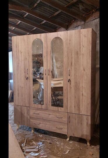 бу кровати: Yeni, Açılan, 4 qapılı Düz dolab, Qarderob, paltar dolabı, Azərbaycan — 22