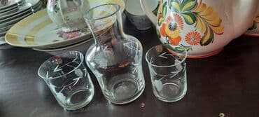 вазы из богемского стекла: Klassik süfrə və dekor dəsti - Şüşə dekorativ vaza: əl işi görünüşlü — 3