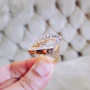 tək qaş: Toy, Üzük, Sarı qızıl, 585 Əyar, Qaşsız — 2