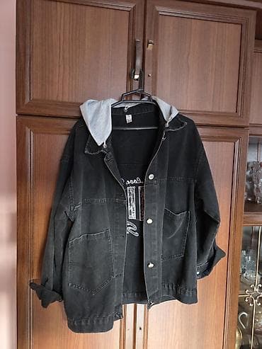 bil: Qara rəngli yuxarı geyim dəsti 1) Denim gödəkçə - Rəng: tünd/qara - — 1