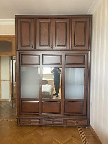 dəhliz dolablar: İşlənmiş, 6 qapı, Güzgülü, Qəhvəyi, Taxta, Kupe, Düz dolab — 1