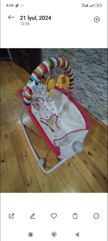 uşaq beşiyleri: Oğlan və qız üçün, Dördbucaq, Beşik, Dəstsiz, Matrassız, Yellənmə mexanizm ilə — 2