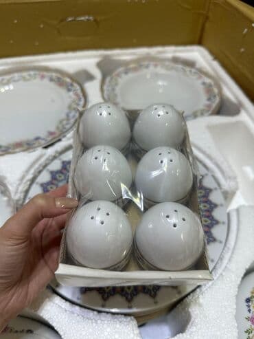 nimce: Nahar dəsti, rəng - Ağ, Farfor, 6 nəfərlik — 4