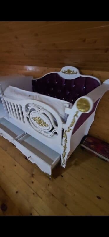 Mərmər effektli PVC panellər: Oğlan və qız üçün, Dördbucaq, Beşik, Dəstsiz, Matras ilə, Yellənmə mexanizm ilə — 1