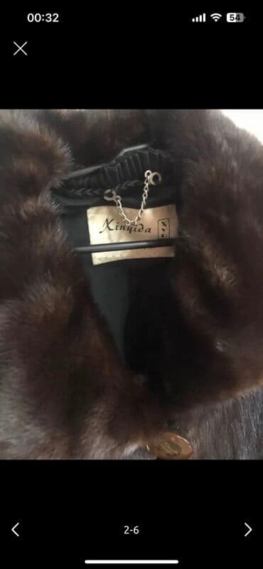 женские меховые снуды: Пальто, цвет - Коричневый — 2