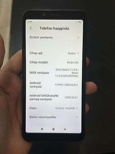 azercell data kart: Redmi 6A, 16 GB, rəng - Qara, İki sim kartlı — 5