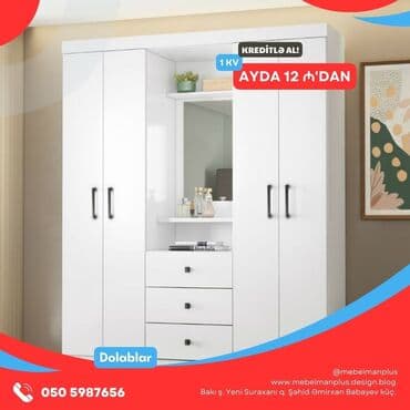 metbex şkafı: Modern dolablar KREDİTLƏ Dolabları indi kreditlə əldə, edə — 13