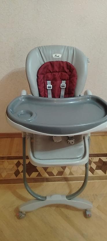 yemey masasi: Uşaq yemək stulu – Pouch brendi - Rənglər: boz/gümüşü gövdə, tünd — 1