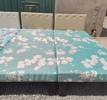 Təzə çarpayılar. 1 nəfərlik çarpayılar 60manat. 2 nəfərlik taxt — 10