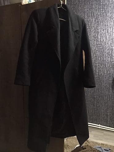 Plaşlar: Qara uzun palto - Kişi/kadın üçün klassik uzun qara palto - — 2