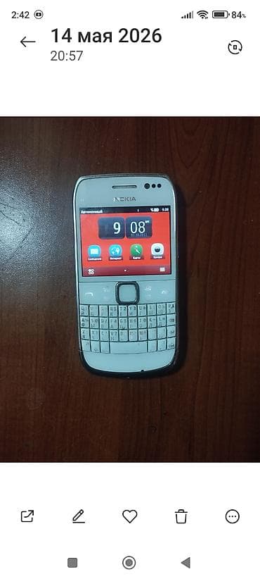 telefon sekilleri: Nokia E6, 128 GB, rəng - Ağ, Düyməli — 1