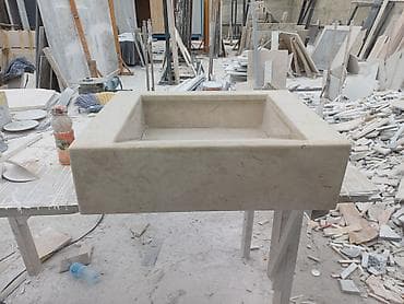 mermer moydadir: Mərmər vannaya əlüzü yuma qabı və üst paneli - Material: Təbii mərmər — 5