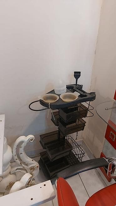 Gözəllik salonu üçün tam dəst avadanlıq - Manikür masası: qırmızı — 2