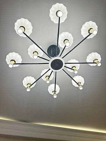 listir: Led Çılçıraq, 4 və daha çox lampa, Metal — 3