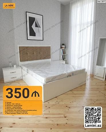 islenmis matras: Məhsul: Açılan-bazalı çarpayı dəsti (Kod: 13077) - Ölçülər: 160 x 200 — 1