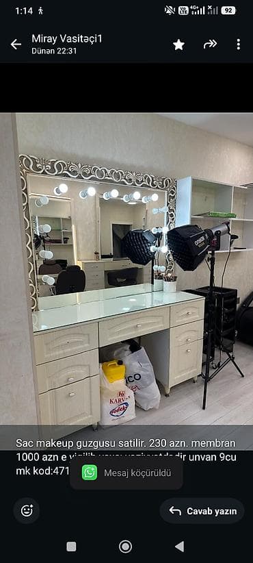Sac makeup guzgusu satilir. 230 azn. membran 1000 azn e yigilib yaxşı — 1