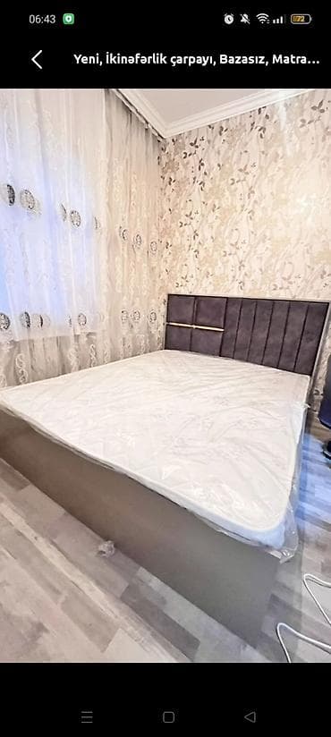 İkinəfərlik çarpayı, Bazasız, Matras ilə — 1